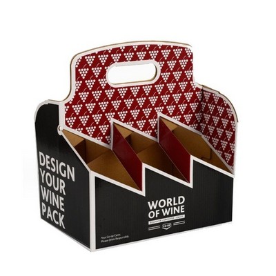 6 Pack Wine Bottle Carrier W/Holder
