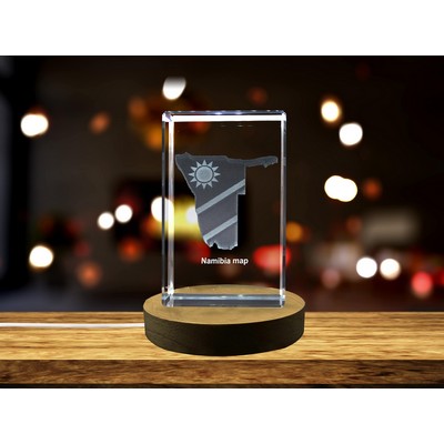 Namibia 3D Engraved Crystal Trophy Award