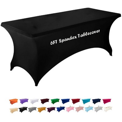 6' Rectangular Table Cloth Washable Spandex Tablecloth