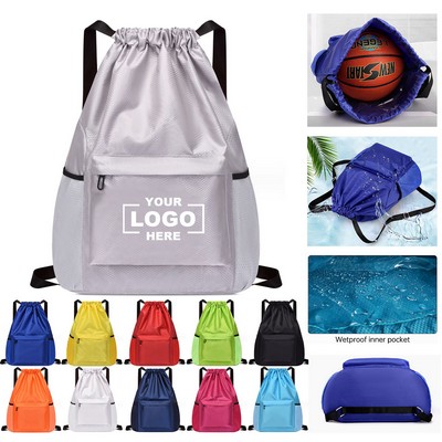 Large Waterproof Drawstring Backpack Cinch Bags