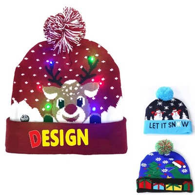 Christmas LED Light Up Beanie