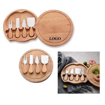 Cheese Cutter Set With Wooden Board Case