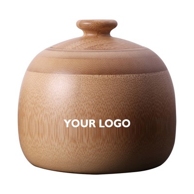 Native bamboo tea jar container
