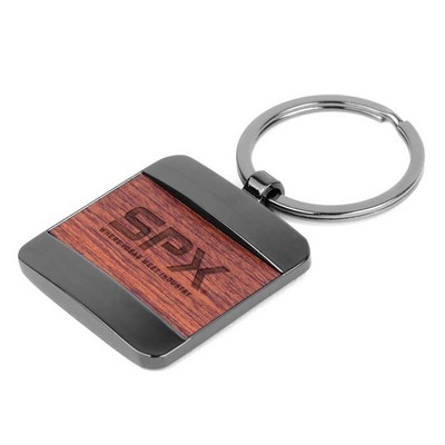 Bolton Square Wood Key Chain