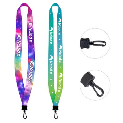 Lanyard With Clamshell and Swivel J Hook