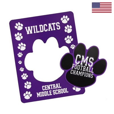 Paw Themed Magnet Photo Frame w/ Paw Cutout