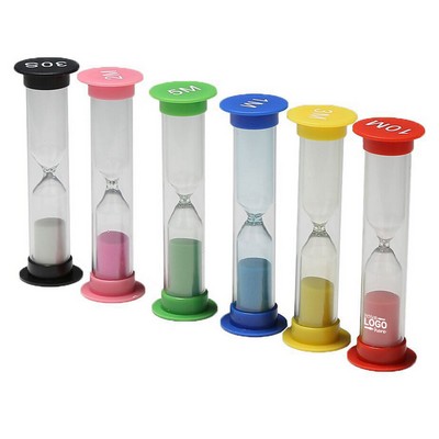6 Pcs Colorful Hourglass Sand Clock Timers Set