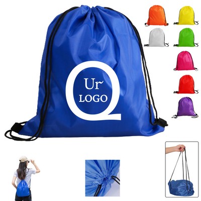 15.75x13.78" Polyester Drawstring Backpack