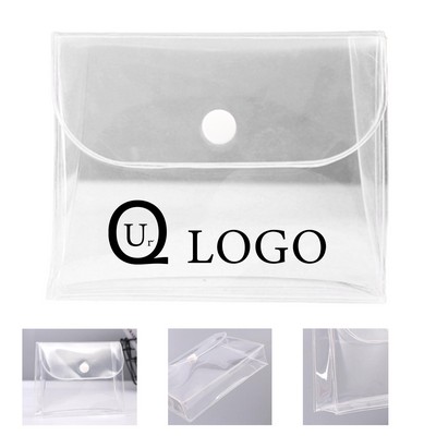 Pvc Toiletry Bag W/Snap-Fastener