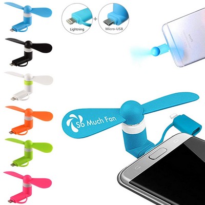 2-In-1 Mini Fan for Smart Cellphone