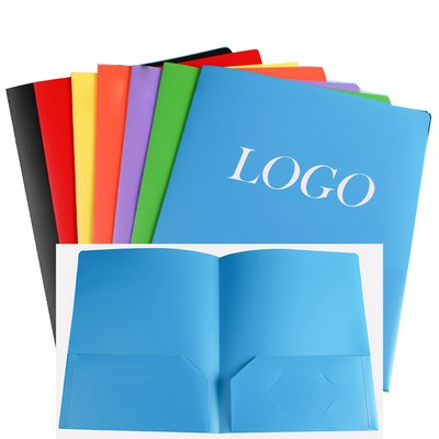 Plastic 2 Pocket Letter Size Heavy Weight Folders