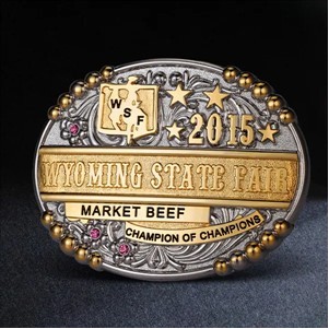 Color Fill Belt Buckle with Rhinestone