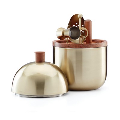 Lenox Cocktail Party Bar Tool Set Brushed Gold