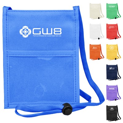 Convention Badge Holder ID Card Bag With Lanyard