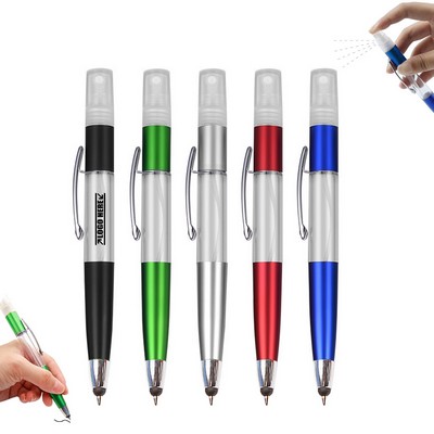 Elegant Spray Bottle Pen with Stylus