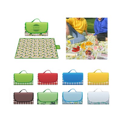 59"x59" Fold-up Waterproof Picnic Blanket Beach Mat