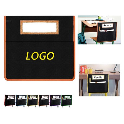 Classroom Chair Back Pocket With Name Tag
