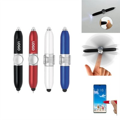 LED Spinning Stress Relief Pen with Fingertip Gyro Function