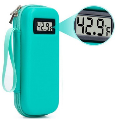 Travel Insulin Cooler Case with Temperature Display