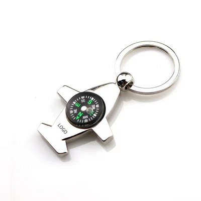 Compass Aircraft Keychain