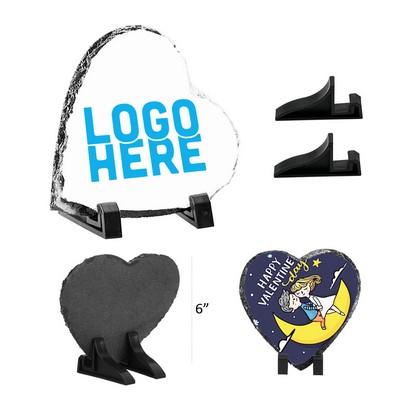 6" Heart Photo Slates