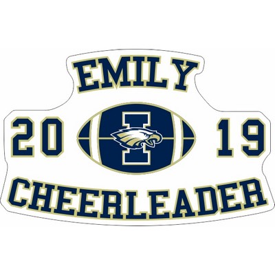 White Removable Glass Decals (8"X5.5") - Removeable. Repositionable. Custom Shape