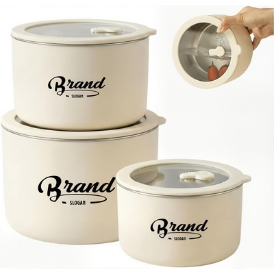 Stainless Steel Lunch Box with Glass Lid