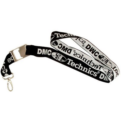 1" Premium Woven Lanyard w/Bottle Opener