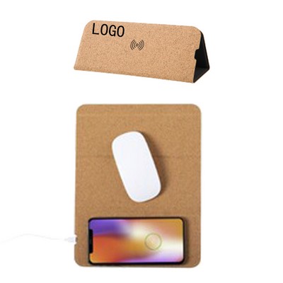 3" 1 Cork Multifunctional Wireless Charging Mouse Pad Bracket