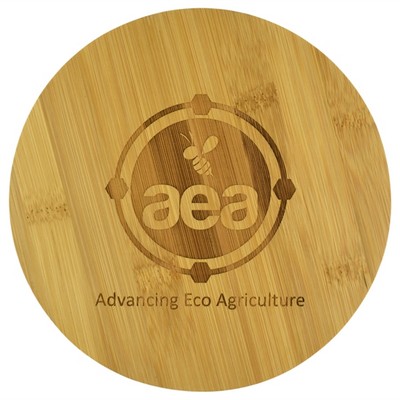 6 1/4" 4 Piece Round Bamboo Wine Tool Set