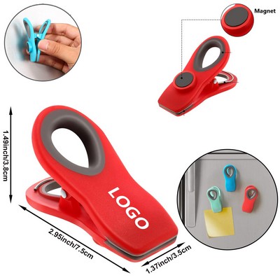 Magnetic Plastic Clip with Anti Slip Rubber Top