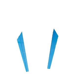 5.25X8.5 Color Edge Blue Diamond 1" Thick Acrylic