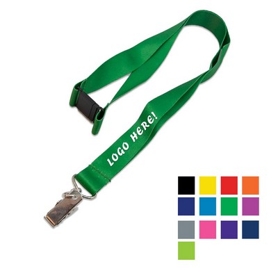 3/4" Dye Sublimated Polyester Lanyard w/ Swivel Bulldog Clip & Safety Breakaway