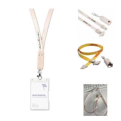 Eco Friendly 3-in-1 Lanyard Charging Cable