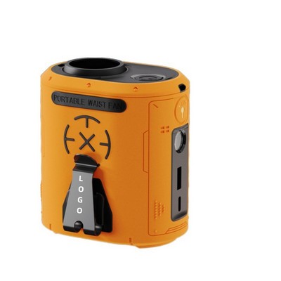 5000mAh Portable Waist Clip Fan Handheld Fan Neck Fan, Power Bank, Flashlight