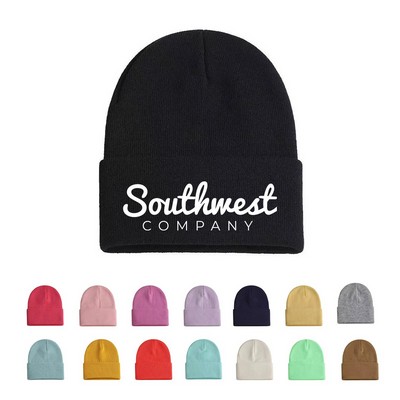 Winter Knit Cuffed Beanie