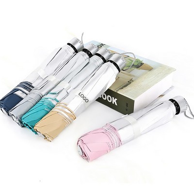 Titanium Silver Plastic Umbrella