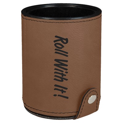 Leatherette Dice Cup with 5 Dice