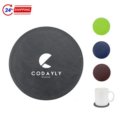 Color-changing Round Leather Coaster