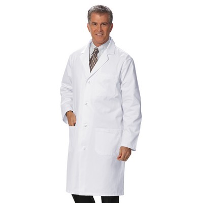 Fashion Seal - Men's Three-Pocket Knot Button 41" Knee-Length Lab Coat