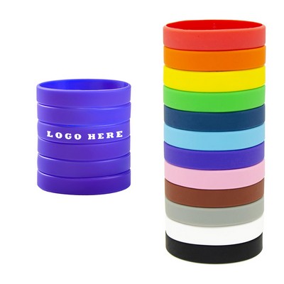8" Custom Silicone Rubber Wristband Bracelet
