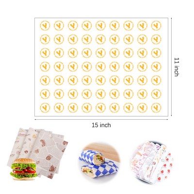 Full Page Printing Burger Wraps Paper
