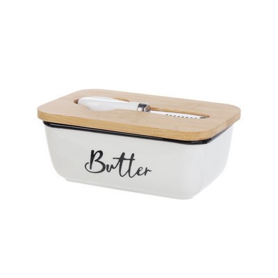Butter Dish With Lid And Knife - By Boat