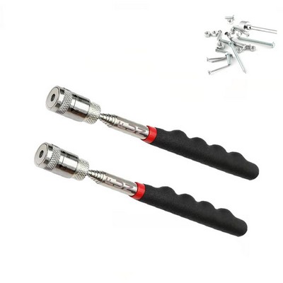 Retractable Magnetic Pickup Stick Magnetic Tool Stick W/ LED Light