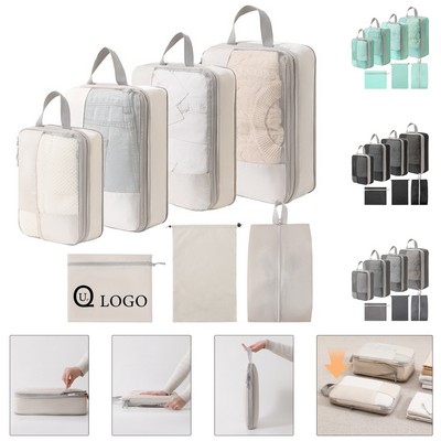 Cross Grid 7-Piece Set Of Compressible Luggage Organizers