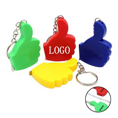 Thumb Up Key Chain with Tape Measure