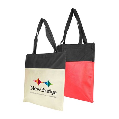 Recycled Non-Woven Polypropylene 2-Tone Zippered Tote