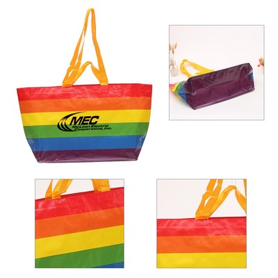 Rainbow Laminated Tote Bag