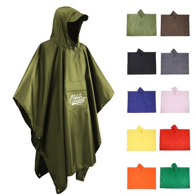 Lightweight Rip-Resistant Polyester Poncho