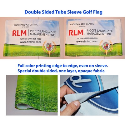 Golf Course Flag, Double Sided W/ Tube Sleeve